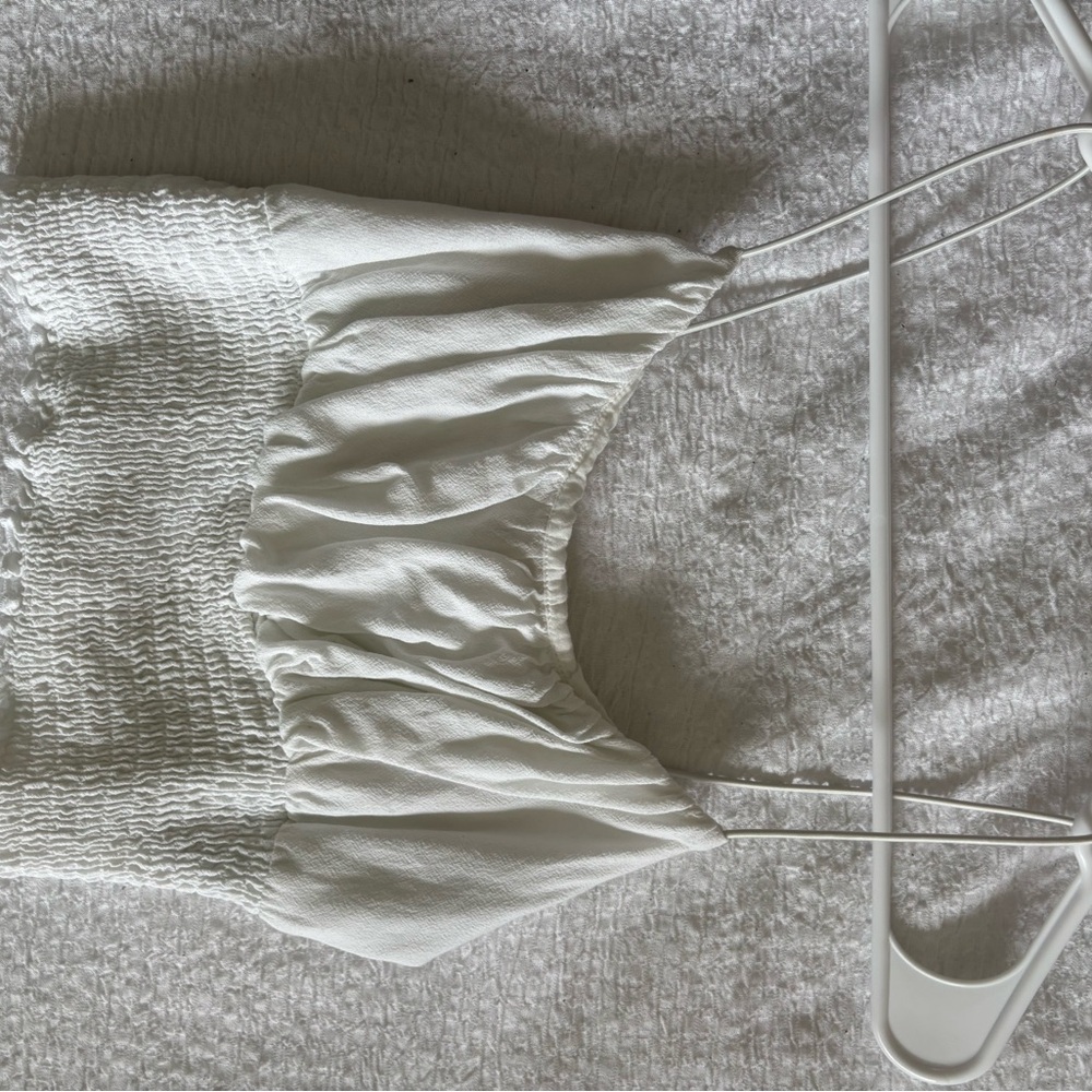 White Smocked Top